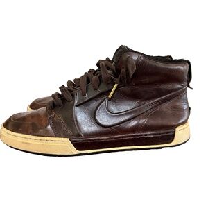 Nike Air Royal  Brown Leather High Top Sneakers Men’s Size 9.5 – Vintage